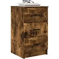 vidaXL Nachtkastje Gerookt eiken 38 x 38 x 66 cm Bewerkt hout