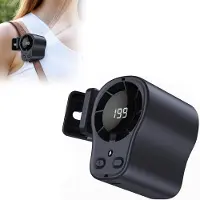 VHV - Ventilator - USB oplaadbare persoonlijke ventilator met LED display - 360° verstelbaar voor auto en kantoor