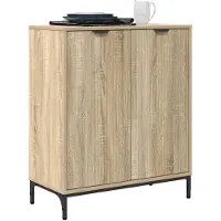 vidaXL Dressoir Sonoma Eik 69,5 x 33 x 82 cm Bewerkt hout