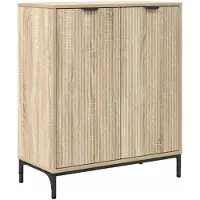 vidaXL Dressoir Sonoma Eik 69,5 x 33 x 82 cm Bewerkt hout