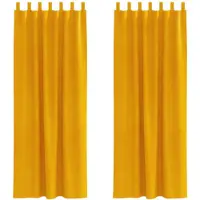 vidaXL Verduisterende gordijnen 2 st Mosterdgeel 140 x 245 cm Fluweel