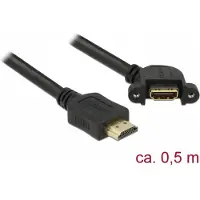 DeLOCK HDMI (m) - HDMI (v) haaks inbouw adapter - versie 1.4 (4K 30Hz) - 0,50 meter
