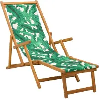 vidaXL Opvouwbare zonnebed 3 Positie Massief Eucalyptus Hout
