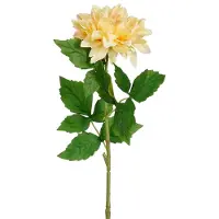 Mica Decorations Kunstbloem Dahlia Artistic - H74 cm - geel - kunststof - stelen kunstbloemen - boeket - bloemetjes