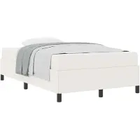 vidaXL Bedframe met matras Crème 120 x 190 cm Stof