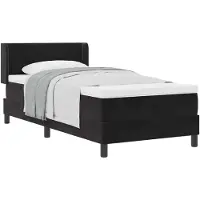 vidaXL Boxspring bed met hoofdeinde Zwart 190 x 90 cm Fluweel
