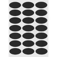 QUVIO Krijtstickers - Ovaal - Set van 105 - Zwart