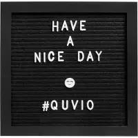QUVIO Letterbord zwart - Inclusief 460 letters, cijfers en symbolen - Hout en vilt