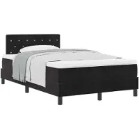 vidaXL Boxspring bed met matras Zwart 120 x 190 cm Fluweel