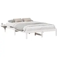 vidaXL Bedframe Wit 160 x 200 cm Massief grenenhout