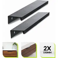 XIVADA Handgreep zwart - 128 mm boorafstand - Meubelgreep - Set van 2