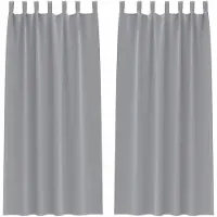 vidaXL Blackout Gordijnen met Ringen 2 st Lichtgrijs 260 x 140 cm