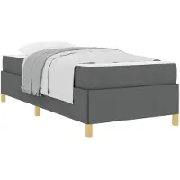 vidaXL Bedframe Donkergrijs 100 x 200 cm Stof