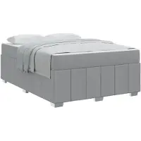 vidaXL Bedframe met matras Lichtgrijs 160 x 200 cm Stof