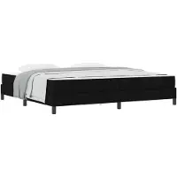 vidaXL Boxspring bed Zwart 200 x 200 cm Stof