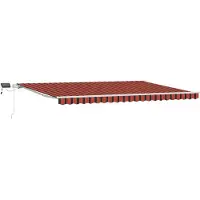 vidaXL Uitschuifbare luifel Oranje en bruin 500 × 300 cm