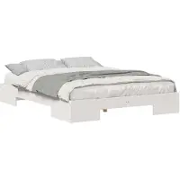 vidaXL Bedframe, wit, 160 x 200 cm
