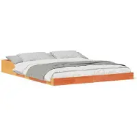 vidaXL Bedframe Wasbruin 160 x 210 cm Massief grenenhout