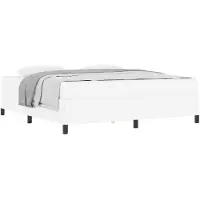 vidaXL Bedframe met matras Wit 180 x 200 cm Stof