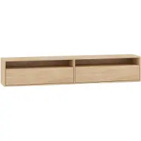 Selsey Heggers – TV-meubel met 2 deuren en vakken - Mavelie eiken - 180cm
