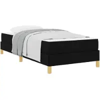 vidaXL Boxspring bed met matras Zwart 80 x 200 cm Stof