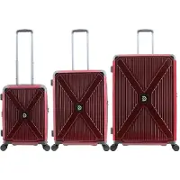 Discovery Crossroad Harde koffer set / Trolley set / Reiskoffer set - (S/M/L) Rood - Rood / Set
