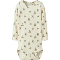 Lil´ Atelier Rompertje/body 'NBNGavo' crème / bruin / grijs