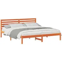 vidaXL Bedframe, wassenbruin, 180 x 200 cm, massief grenenhout