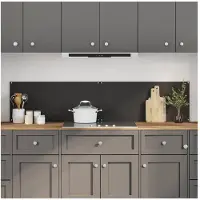 vidaXL Keukenachterwand 2 pcs Zwart 90 x 40 cm gehard glas