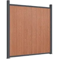 vidaXL Schuttingpaneel 1218x186 cm HKC bruin