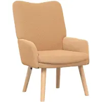 vidaXL Fauteuil Beige 63 x 67 x 94 cm Polyester en multiplex