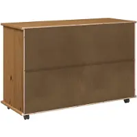 vidaXL Rollende kast Honing bruin 100 x 39 x 65,5 cm Massief vurenhout