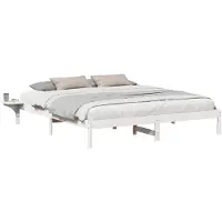 vidaXL Bedframe Wit 180 x 200 cm Massief grenenhout