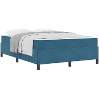 vidaXL Bedframe Donkerblauw 160 x 200 cm Stof