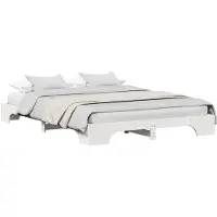 vidaXL Bedframe Wit 140 x 200 cm Massief grenenhout