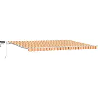 vidaXL Uitschuifbare luifel Geel en Oranje 500 × 300 cm
