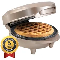 Bestron Wafelijzer - AMW500SAT - 550W - Mini wafel - Anti aanbaklaag - Beige - 5 jaar garantie