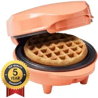 Bestron Wafelijzer - AMW500PE - 550W - Mini wafel - Anti aanbaklaag - Oranje - 5 jaar garantie