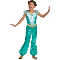 Liragram Disney Princess Jasmin Classic Girl Costume Groen 7-8 Years Kinderen