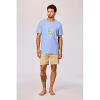 Woody Pyjama heren str shortje dieren