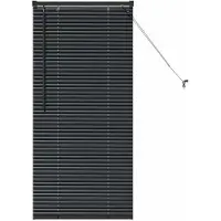 vidaXL Venetiaanse jaloezie Zwart 130 x 60 cm 25 mm Aluminium