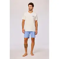 Woody Pyjama heren blauw shortje