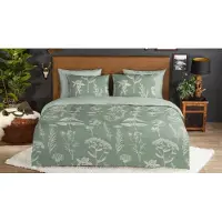 Good Morning Dekbedovertrek Flanel Herbs - green 240x200/220cm