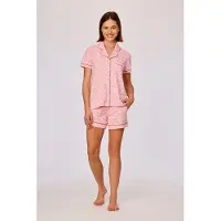 Woody Pyjama dames hemd plantjes km short