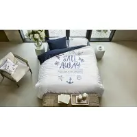 Rivièra Maison Dekbedovertrek Sail Away Blauw Katoen-260 x 200 / 220 cm | Extra Breed