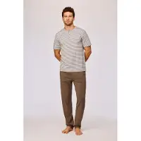 Woody Pyjama heren str polo lange broek