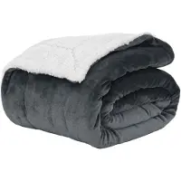vidaXL plaid Donkergrijs 240 x 270 cm 3.17 kg Fleece