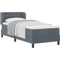 vidaXL Boxspring bed met hoofdeinde Donkergrijs 80 x 200 cm Fluweel