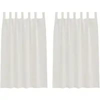 vidaXL Voile Gordijn 2 st Crème 175 x 140 cm Polyester