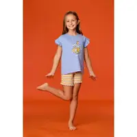 Woody Pyjama meisjes str shortje franjes dieren